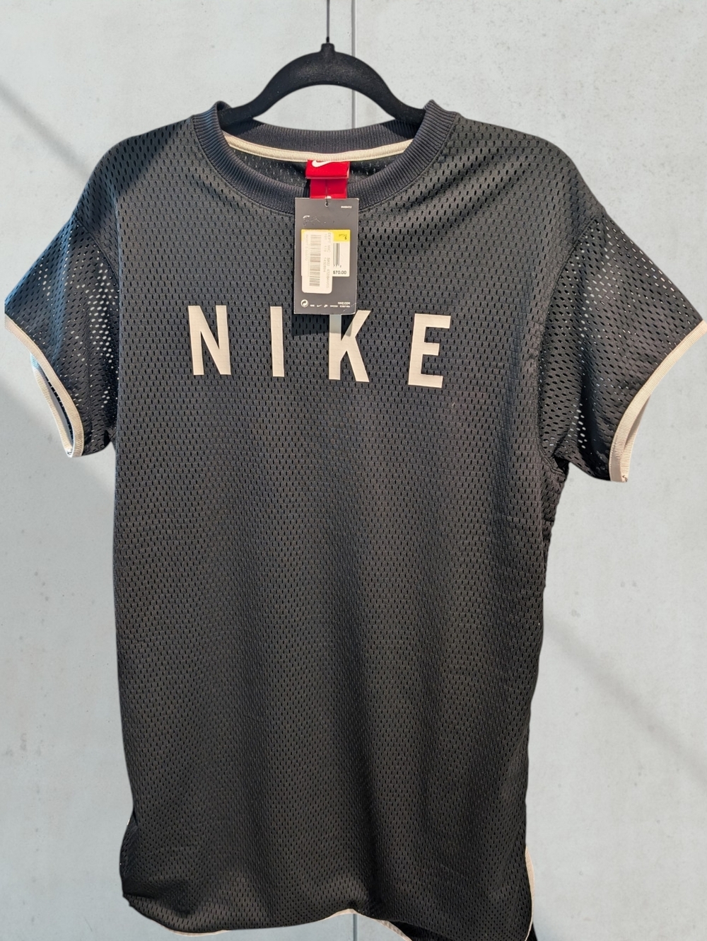 Nike Black Mesh Short Sleeve Jersey Dress
